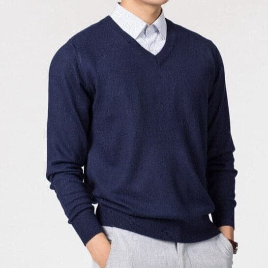 Hugo – Eleganter Herren Cashmere Pullover mit V-Ausschnitt - Image 7