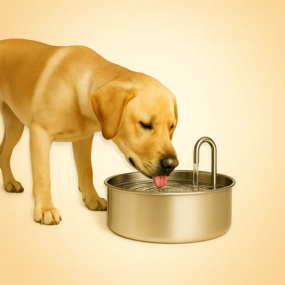 Hunde Trinkbrunnen Edelstahl Automatisch Leise Hygienisch Napf - Image 3