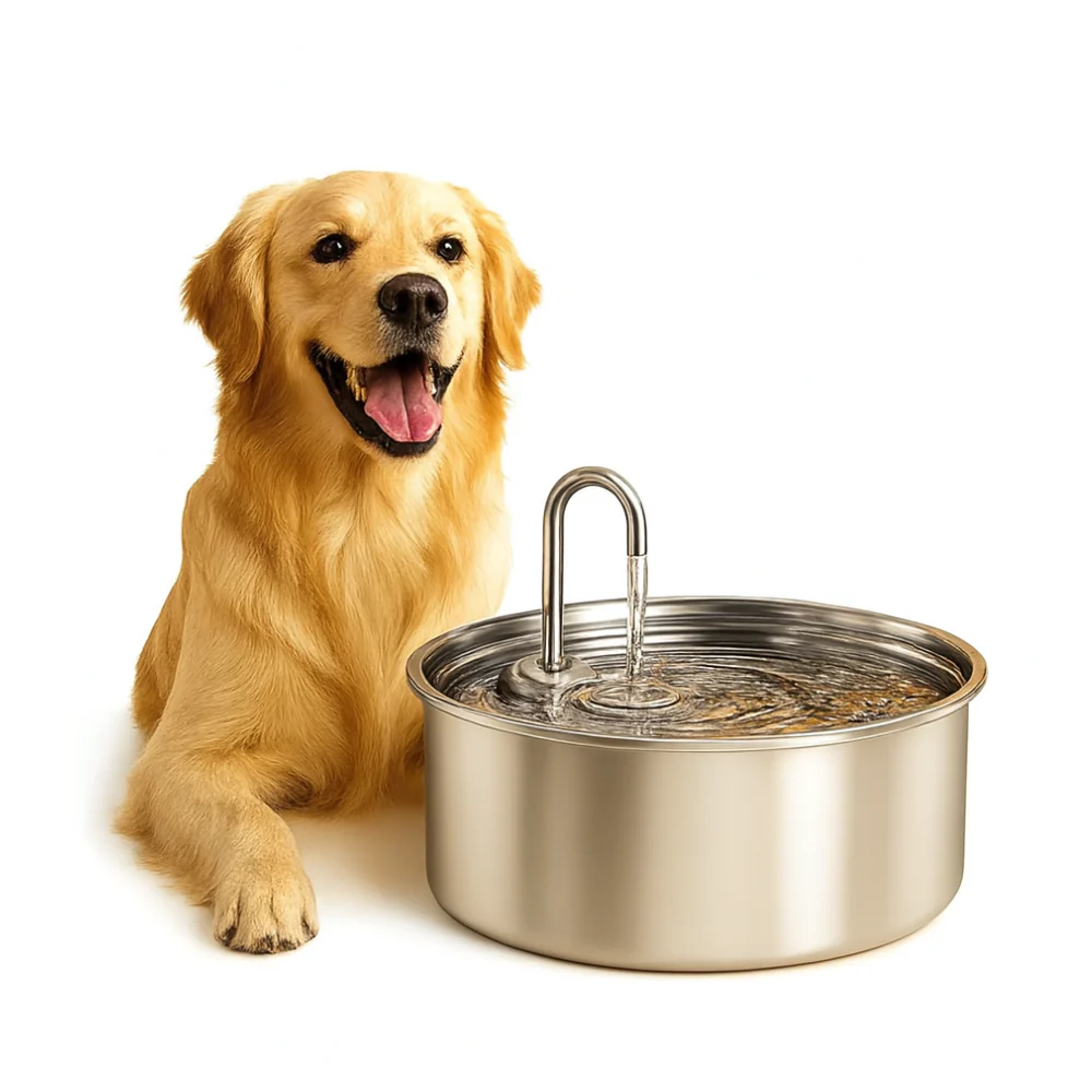 Hunde Trinkbrunnen Edelstahl Automatisch Leise Hygienisch Napf - Image 8