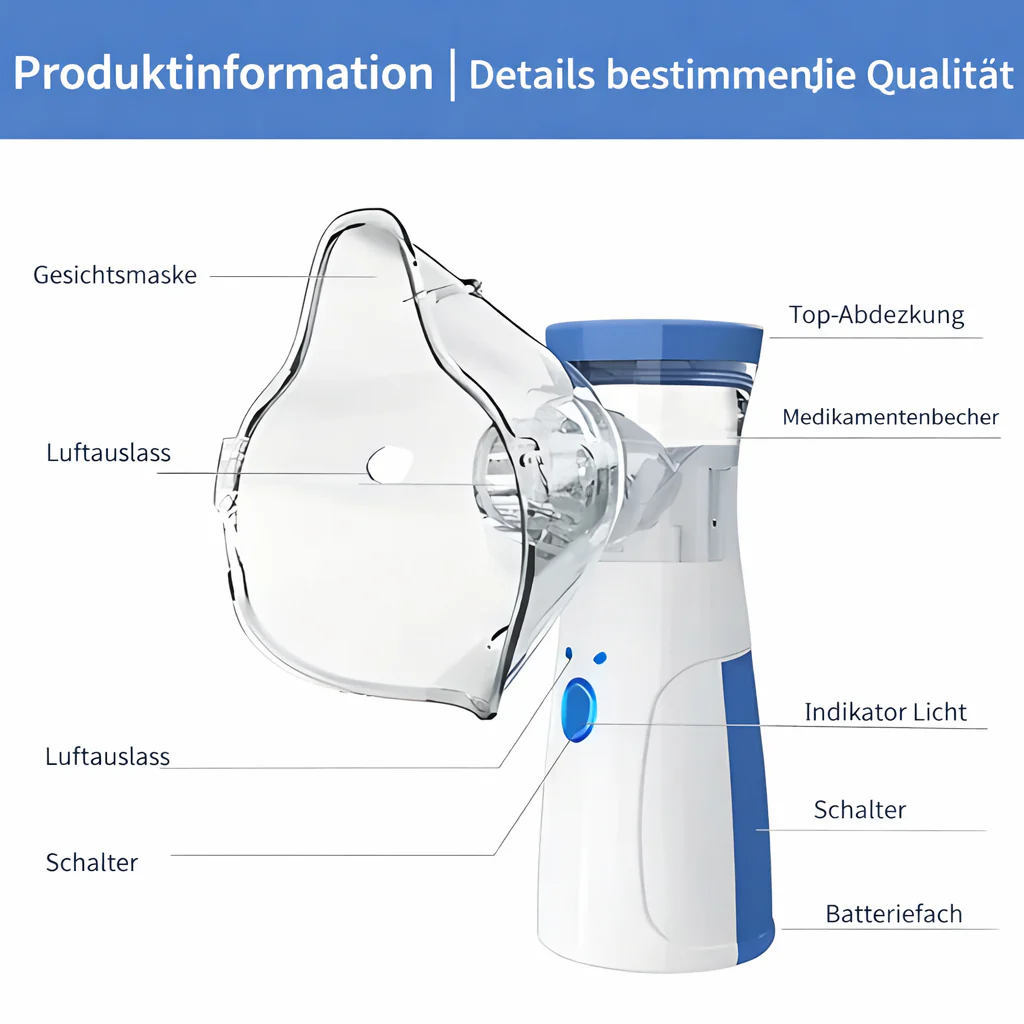 Inhalator Tragbar Ultraschall Vernebler Kinder Erwachsene - Image 7