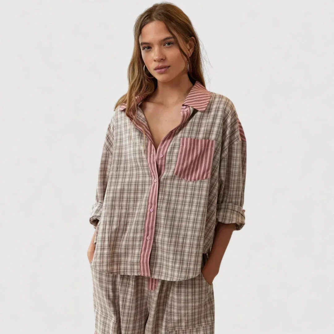 Isabella | Relaxed Pyjama-Set Damen stilvoll getragen - Image 7