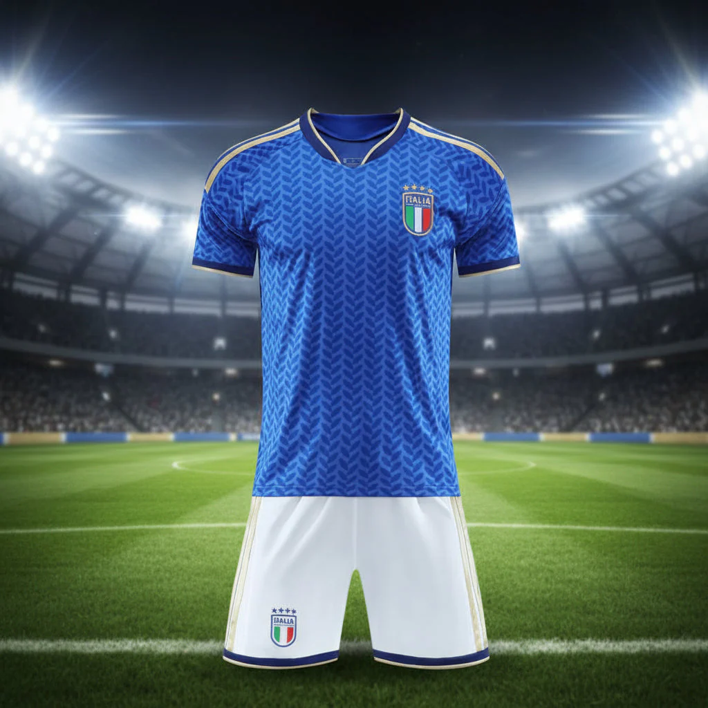 Italien Weltmeisterschaft Trikot 2026 Kinder Set Fußballtrikot
