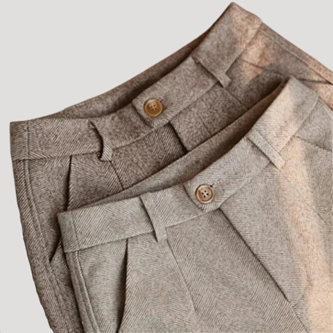 James – Klassische Strukturierte Herren Stoffhose