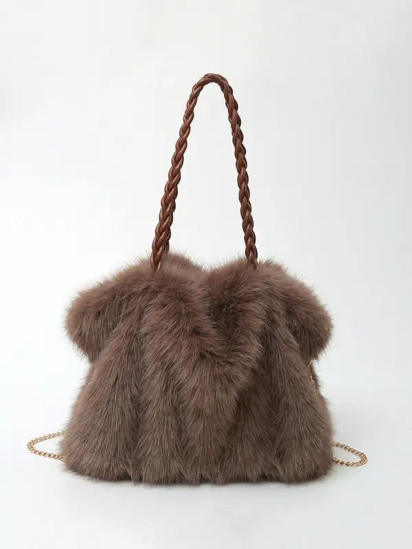 Jana | Elegante Plüsch-Velours Tasche Damen stilvoll