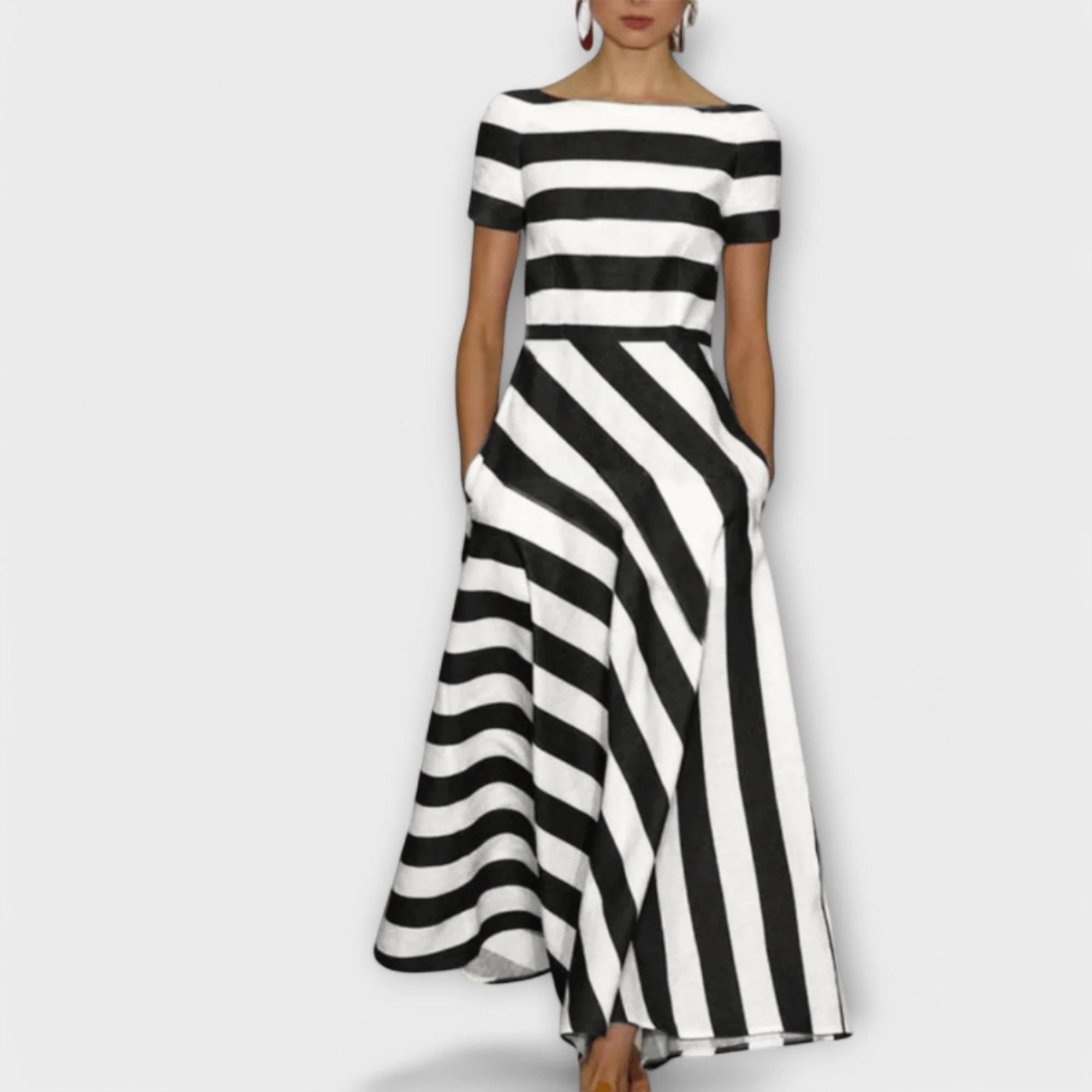 Janell - Streifenmaxikleid