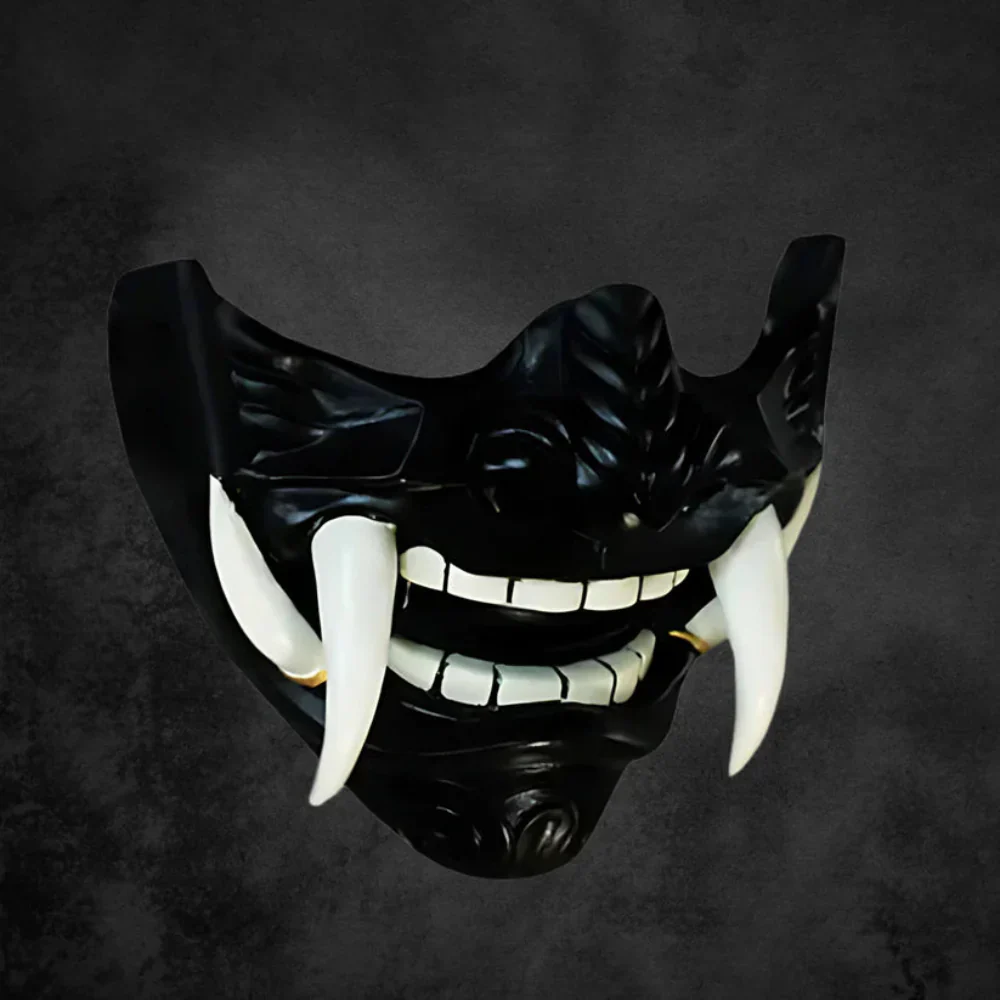 Japanische Halbmaske Oni Latex Samurai - Image 4