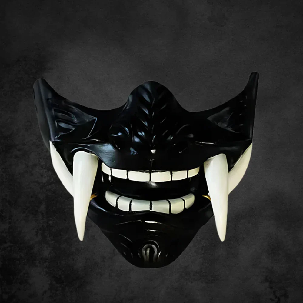 Japanische Halbmaske Oni Latex Samurai - Image 8