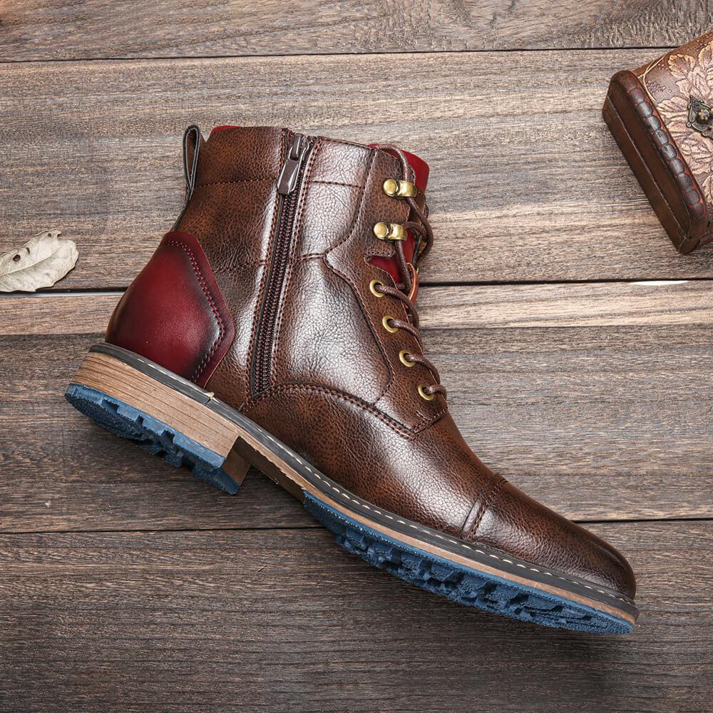 Javier – Robuste geschnürte Herren Lederstiefeletten