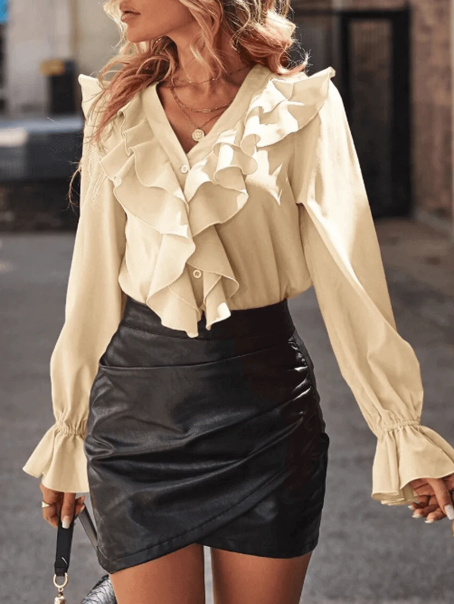 Jessica | Elegante Bluse mit Rüschen und langen Ärmeln - Image 11
