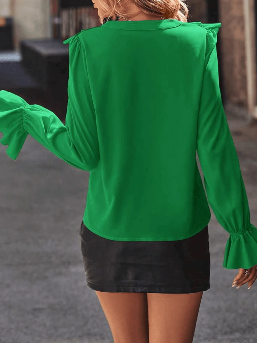 Jessica | Elegante Bluse mit Rüschen und langen Ärmeln - Image 3