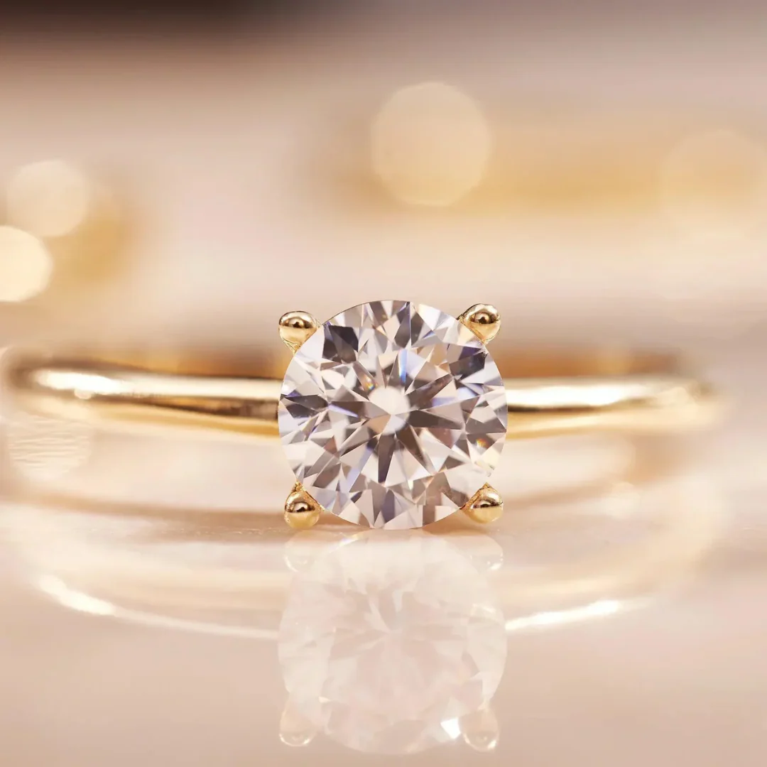 Johanna - Goldener Solitär-Ring - Image 3