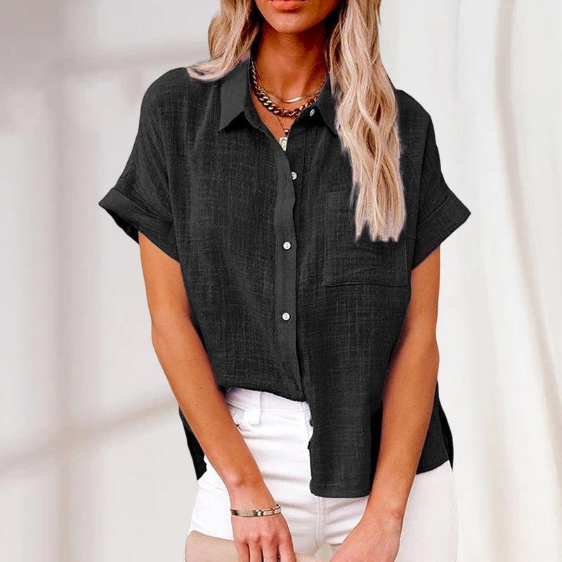 Johanna | Lässige Eleganz Kurzarmbluse - Image 5