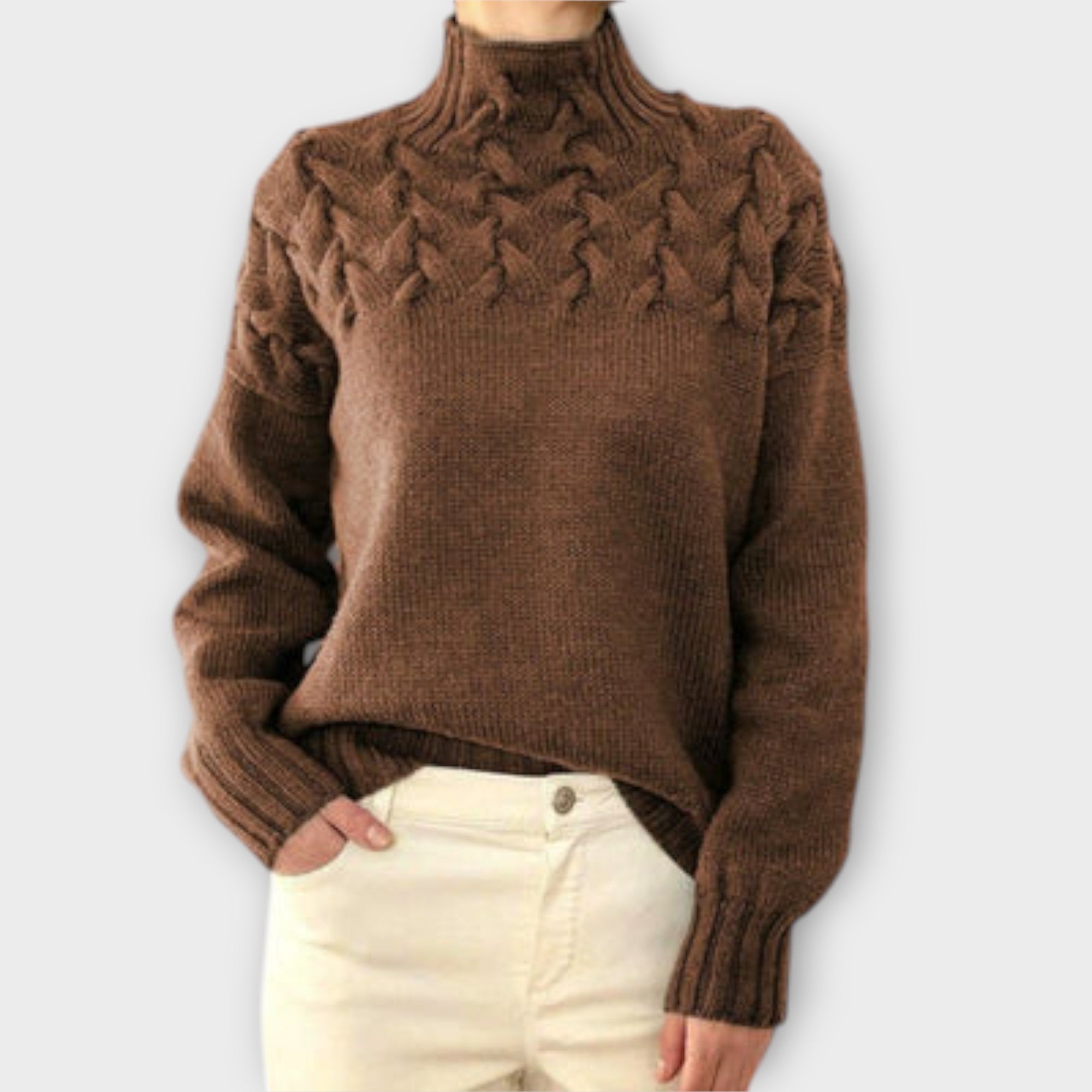 Julia | Zopfstrickpullover Damen elegant & bequem - Image 3