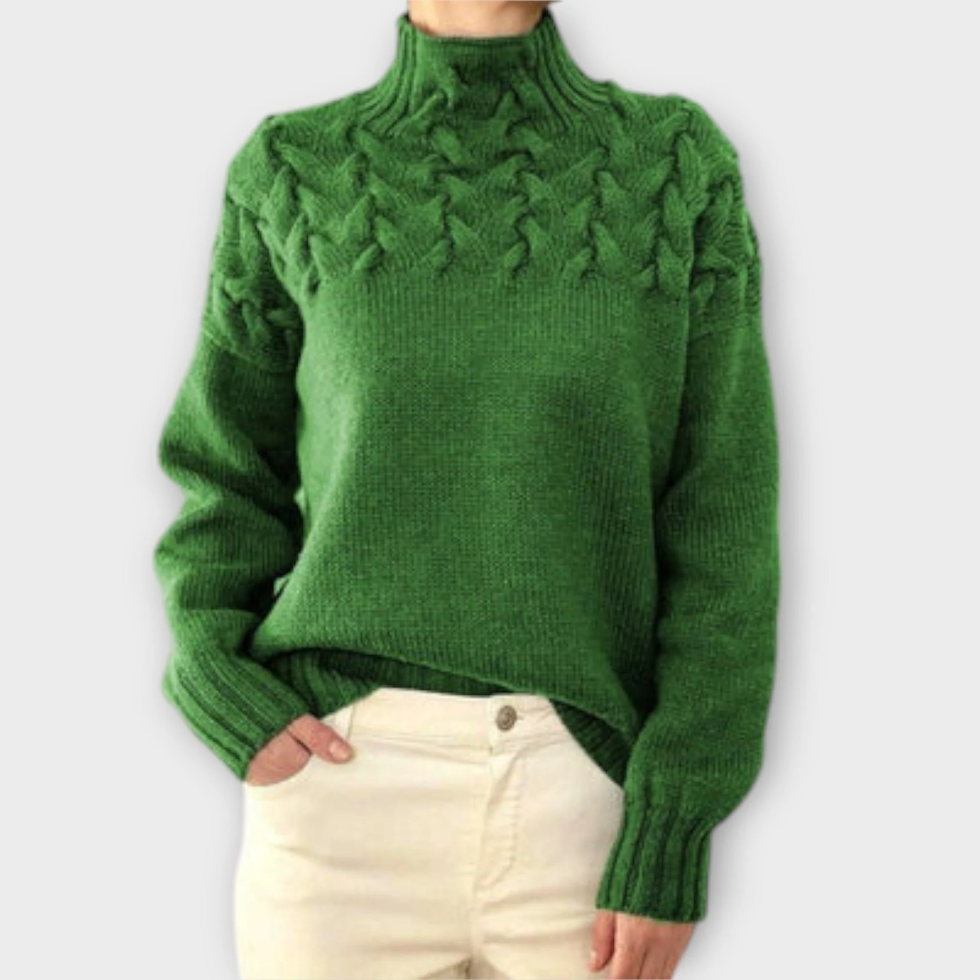 Julia | Zopfstrickpullover Damen elegant & bequem - Image 6