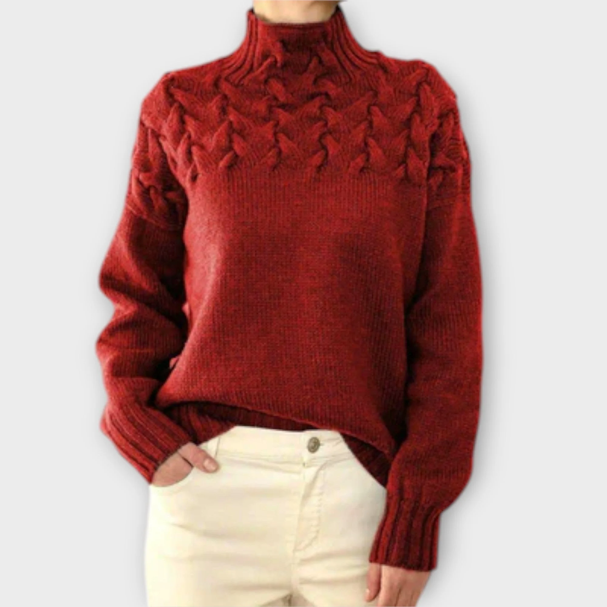 Julia | Zopfstrickpullover Damen elegant & bequem - Image 7