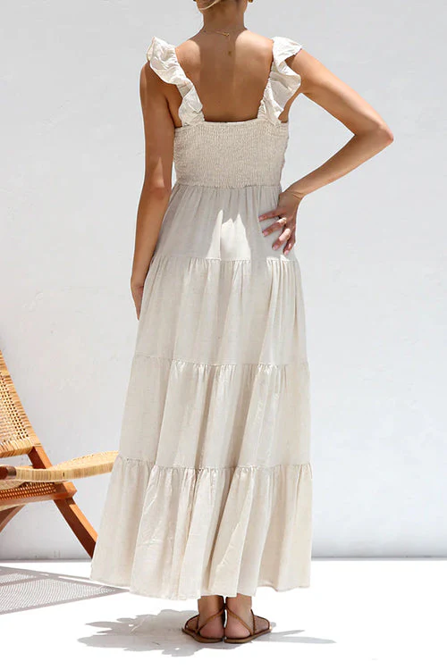 Juliet - Maxikleid mit V-Ausschnitt und Rüschen - Image 3