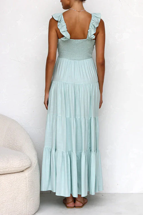 Juliet - Maxikleid mit V-Ausschnitt und Rüschen - Image 6