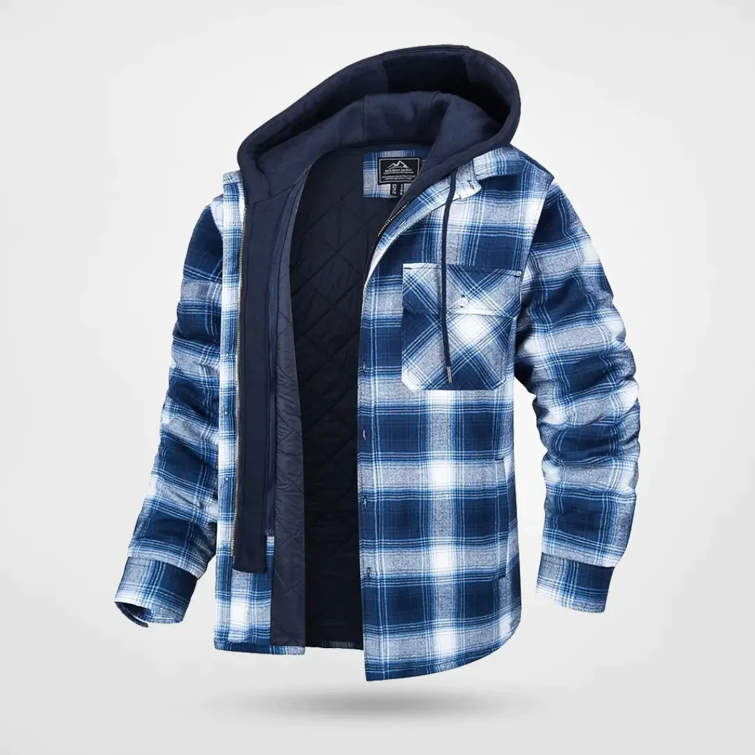Kapuzen-Button-Down-Jacke für Herren - Image 2