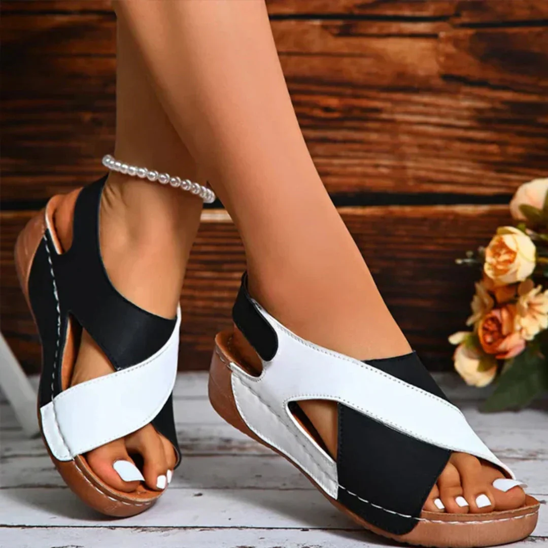 Karla | Damen Orthopädische Kreuzriemen Sandalen