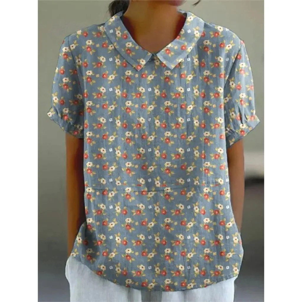 Katharina | Bluse aus Baumwollmischgewebe mit Blumenmuster - Image 5