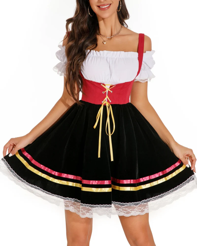 Katharina | Schulterfreies Mini Dirndl Kleid für Damen - Image 4