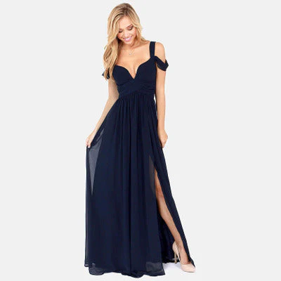 Katja- Langes Elegantes Griechisches Faltenkleid - Image 4