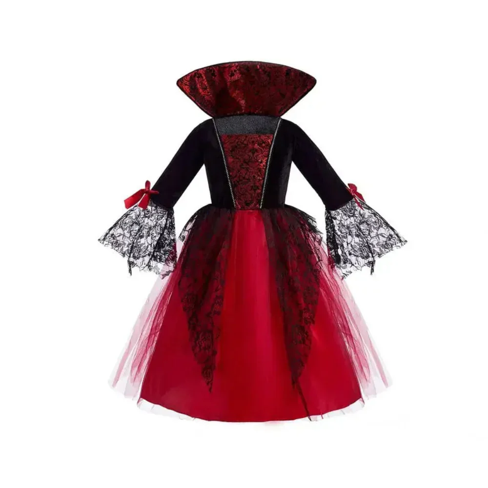 Kinder Clown Kostüm Kleid mit Tüllrock Halloween Verkleidung für Mädchen - Image 6
