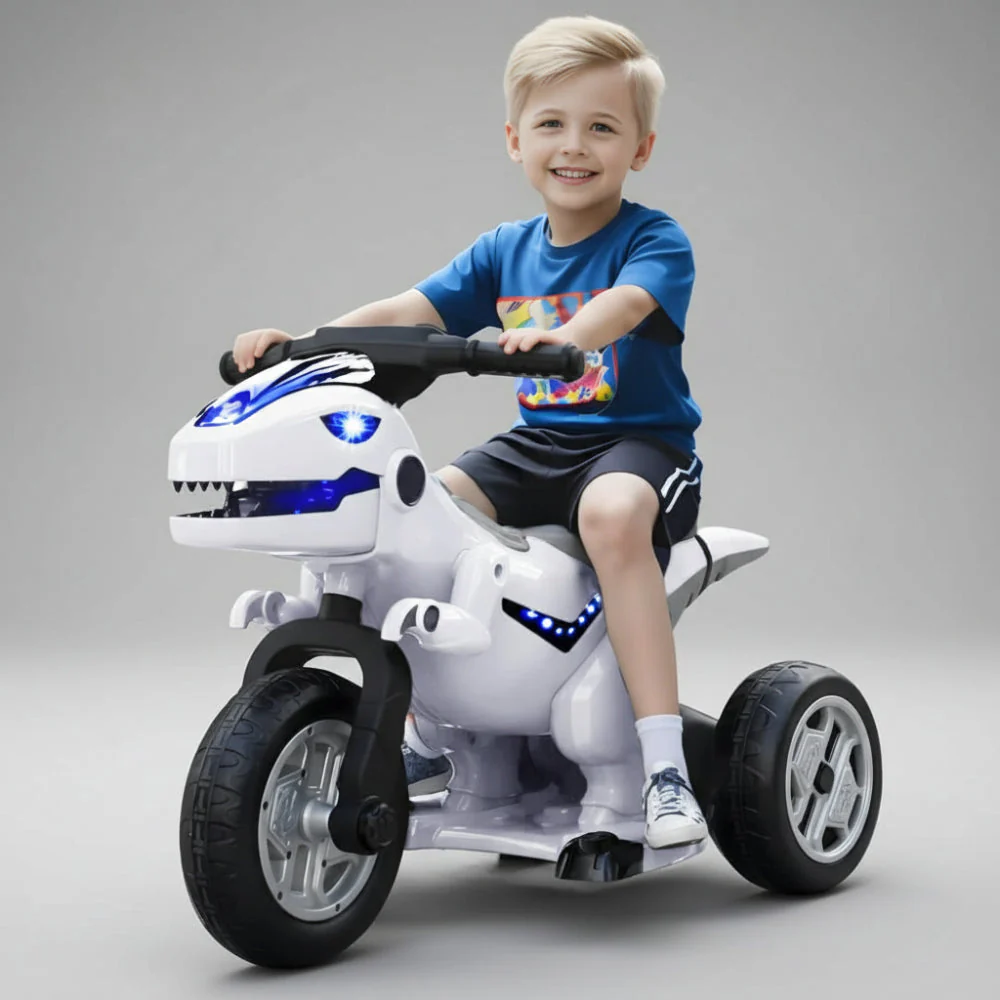 Kinder Elektro Motorrad Dreirad Dinosaurier 12V LED Musik Akku - Image 6