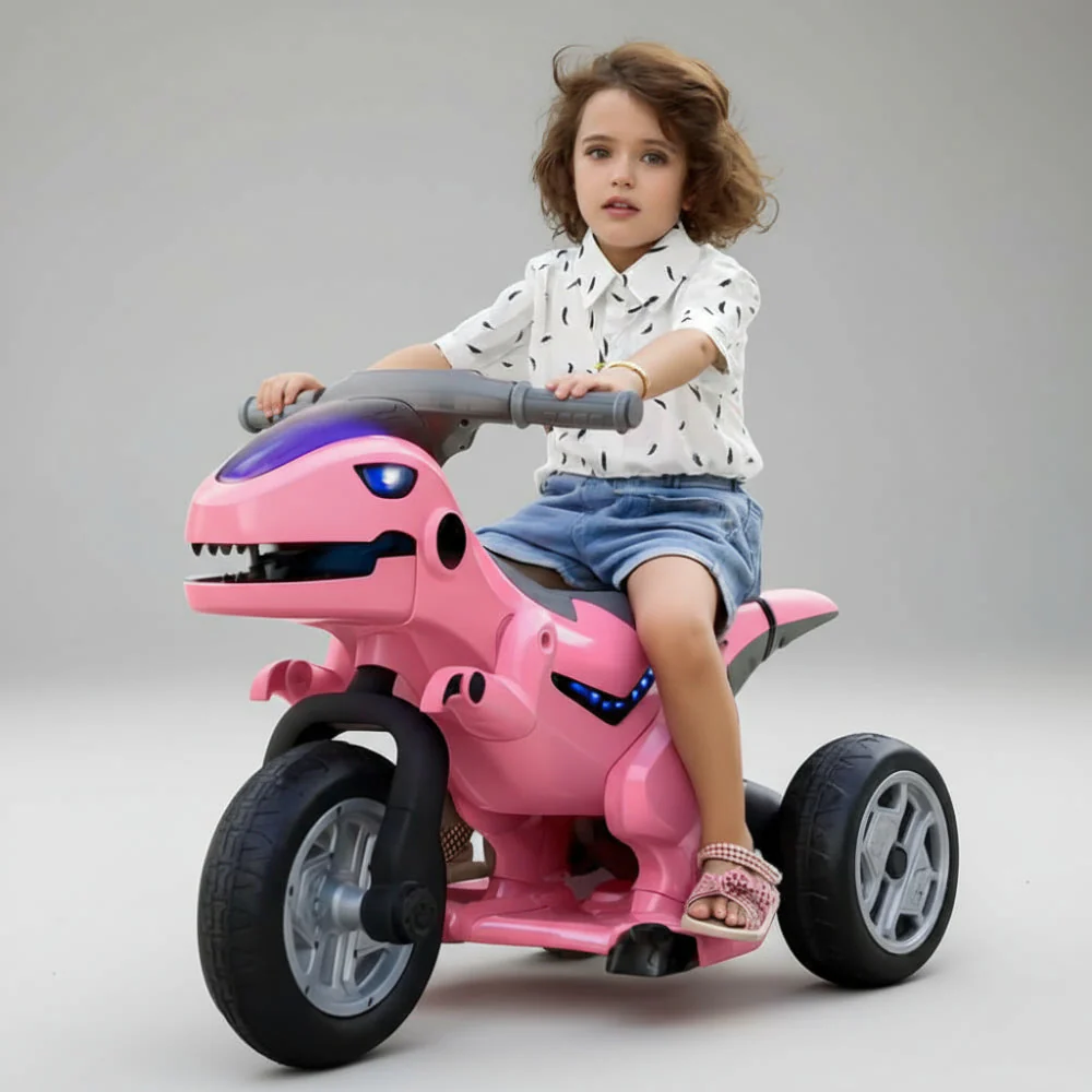 Kinder Elektro Motorrad Dreirad Dinosaurier 12V LED Musik Akku - Image 7