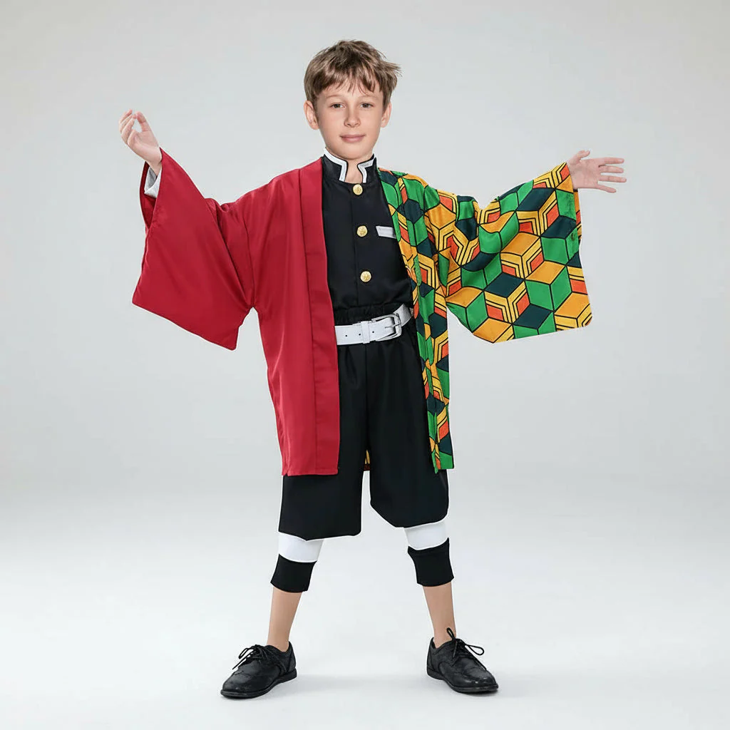 Kinder Kimono Cosplay Kostüm-Set aus Polyester - Image 13