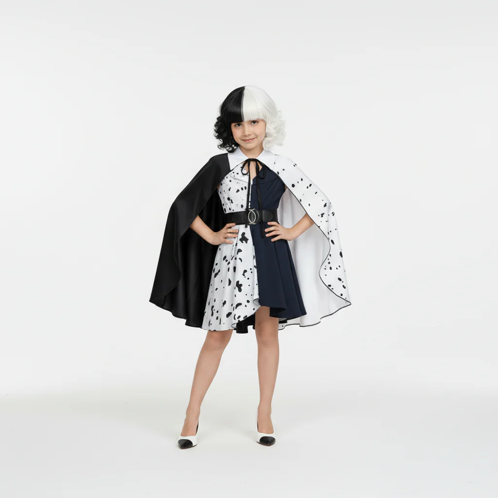 Kinder Kostüm Kleid Schwarz Weiß Karneval Mädchen - Image 8
