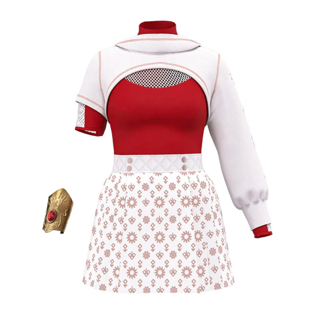 Kinder Kostüm Rot Weiß Vampir Outfit – Halloween Karneval Cosplay Kleid - Image 2