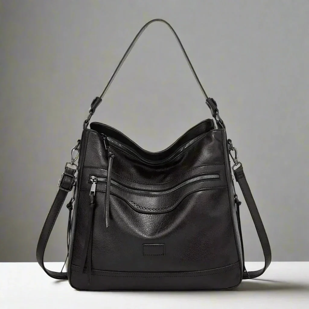 Klassische Retro-Ledertasche für Frauen - Vanessa
