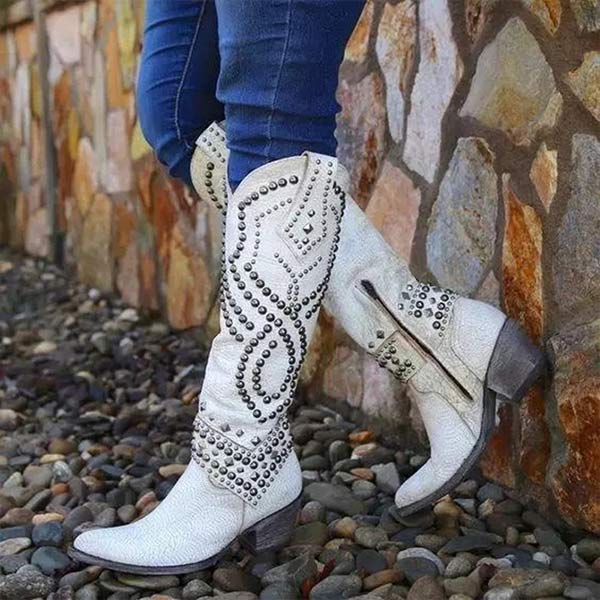 Kniehohe Cowboystiefel für Damen | Jahrgang - Image 2