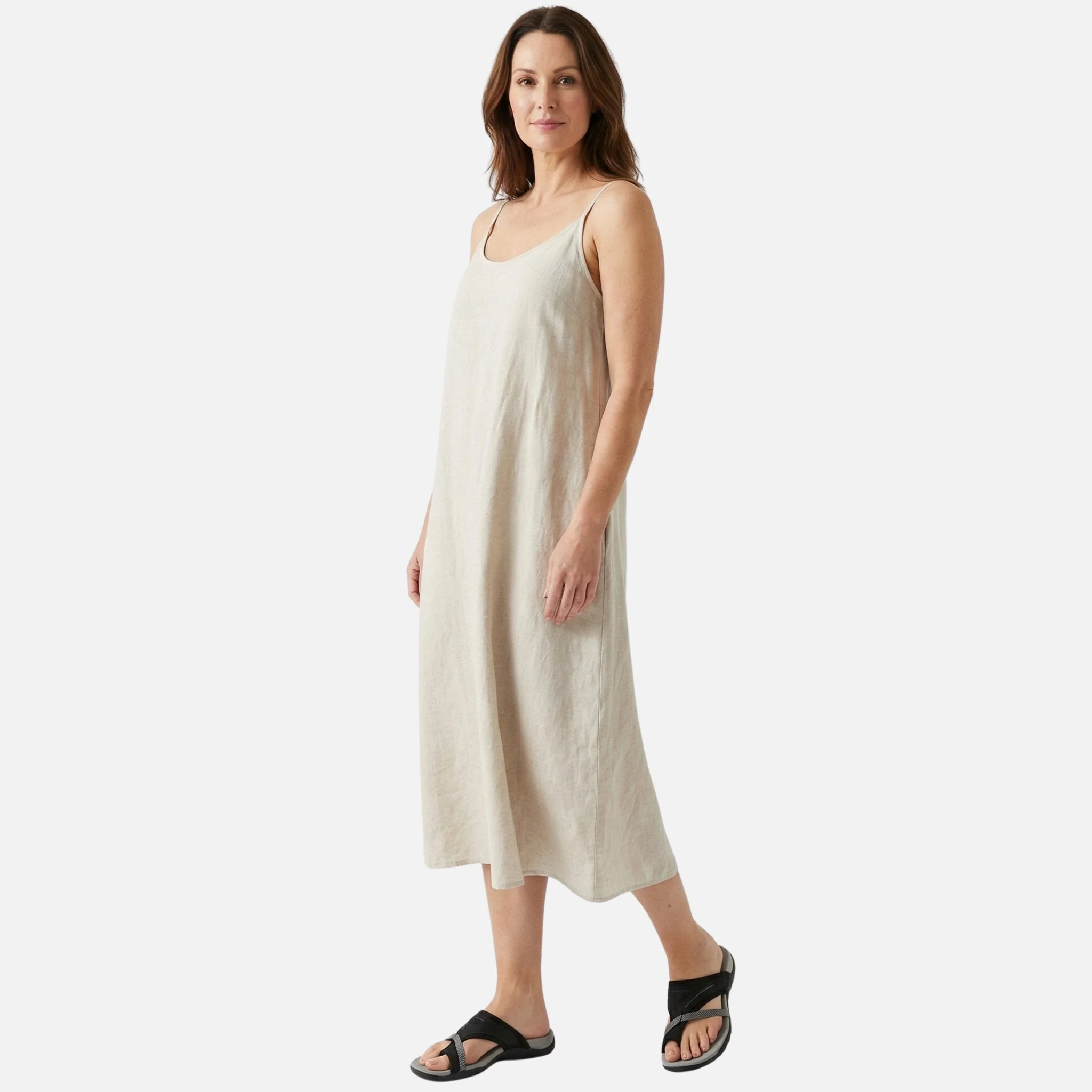 Quirina | Damen Komfort-Zehentrenner Breite Riemen Strukturiertes Fußbett – Flip Flop