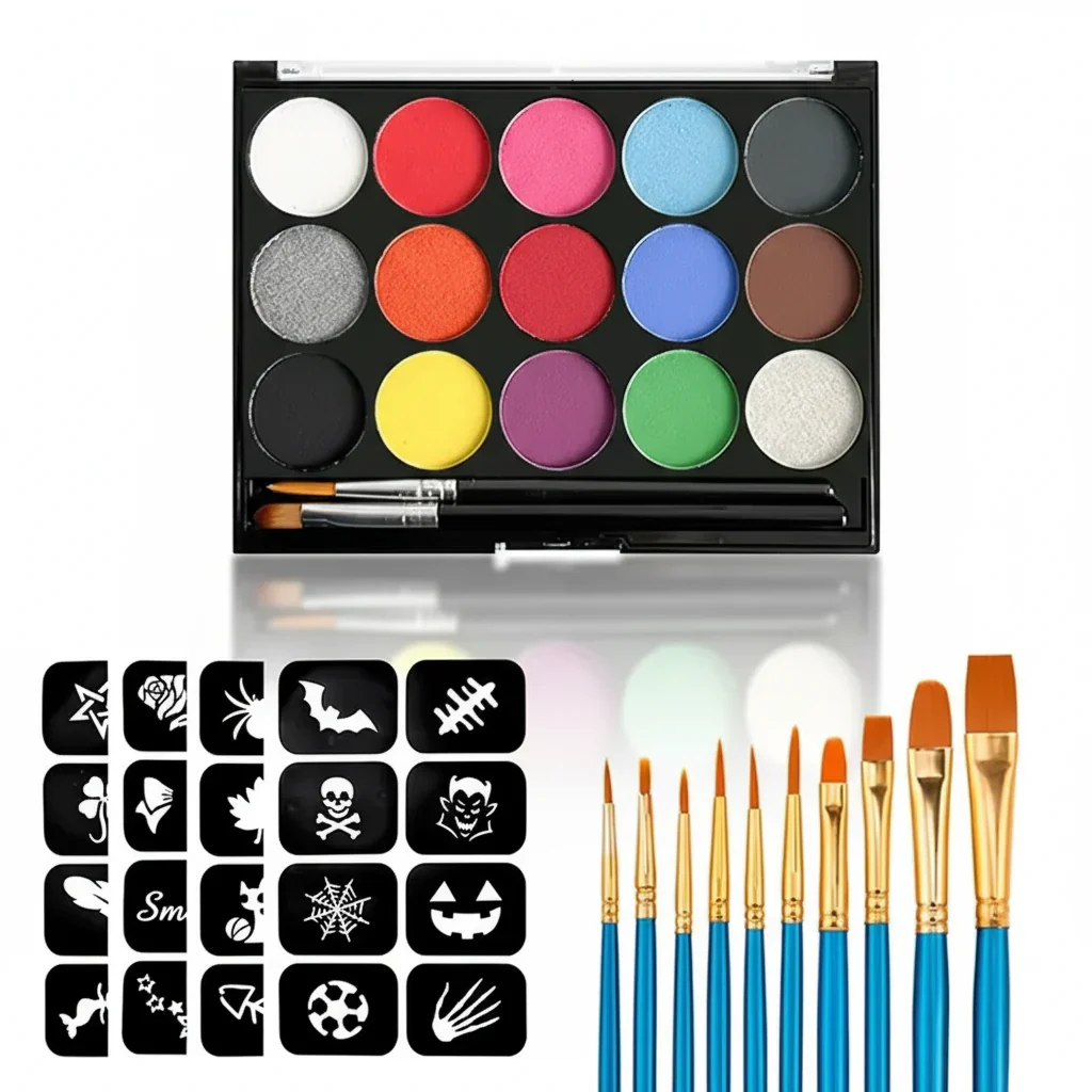 Körperfarbe Weltmeisterschaft Set Vielen Farben Pinseln - Image 2