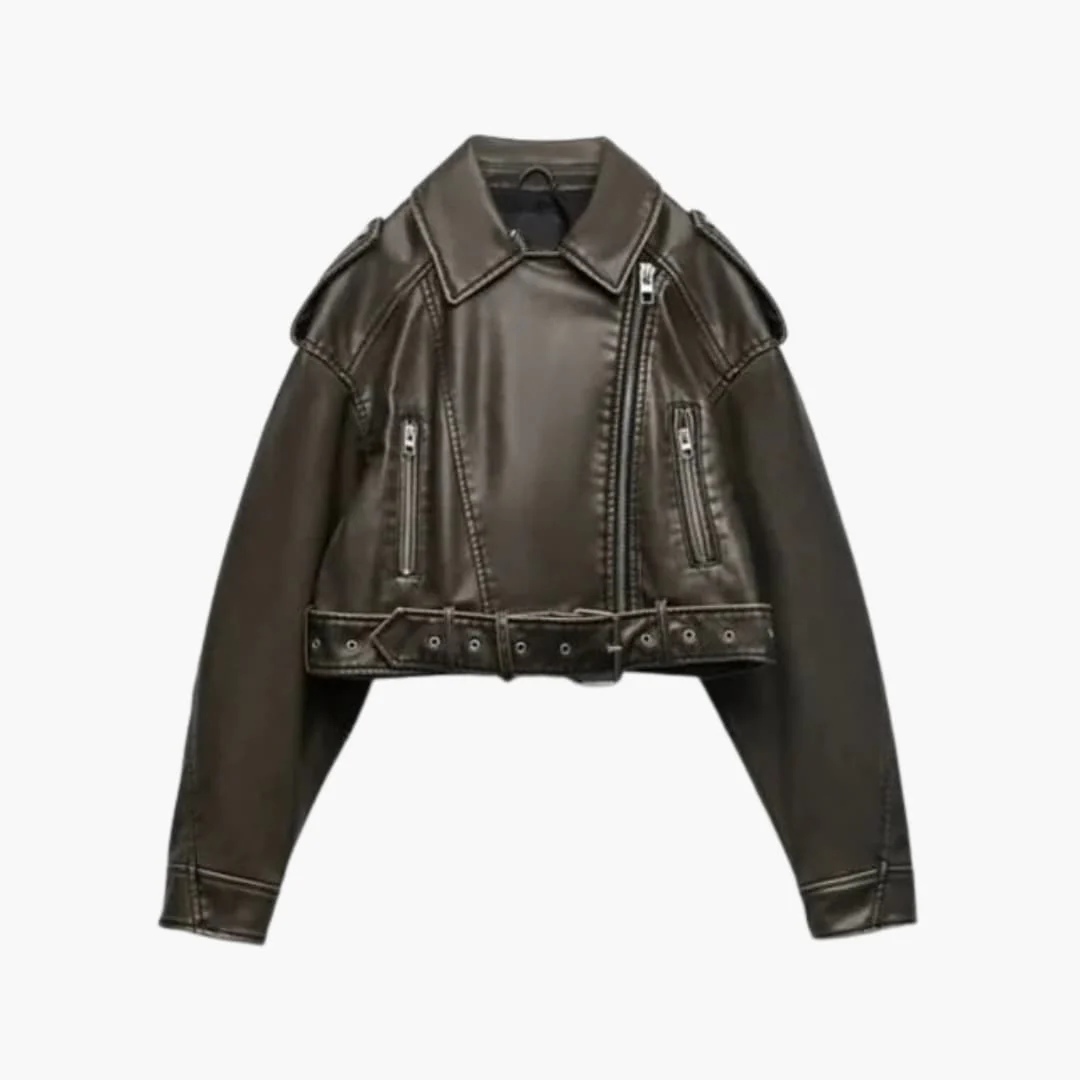 Kurze Bikerjacke für Damen