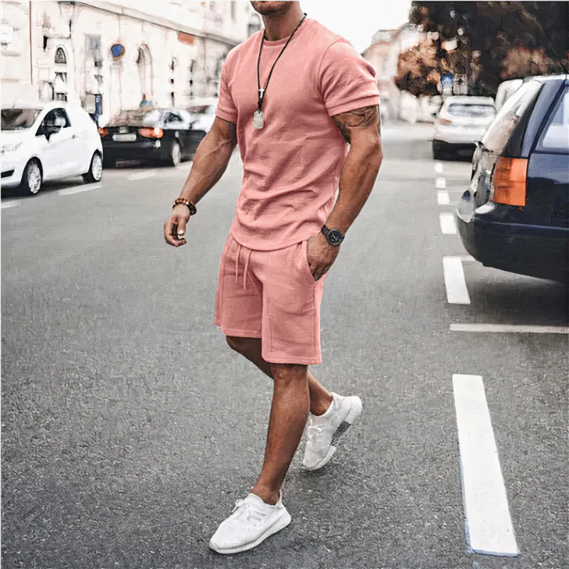 Lässige Shorts und T-Shirt für Herren | Kurzer hose