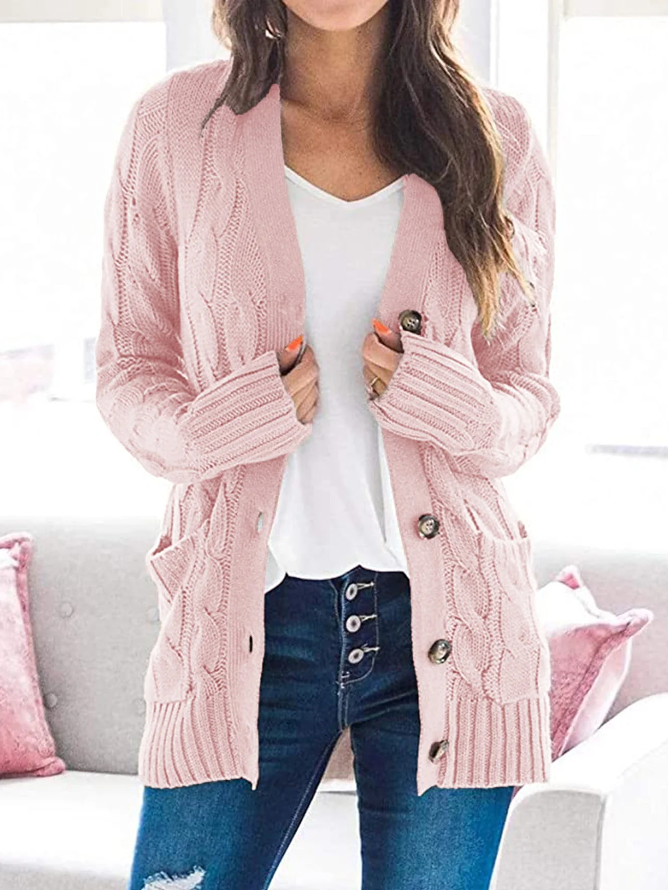 Lässiger Cardigan für Damen | Langarm
