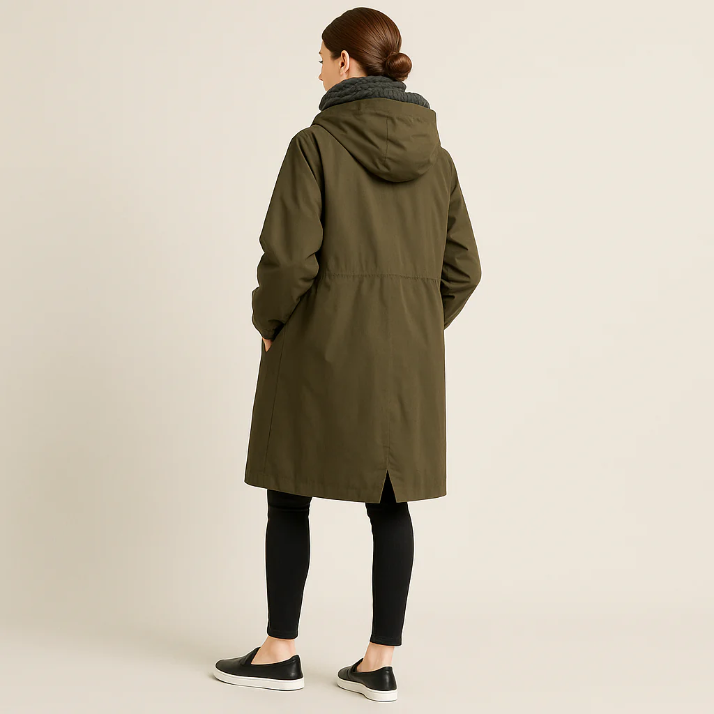 Laura – Damen Wasserdichter Regenmantel Mit Kapuze - Image 4