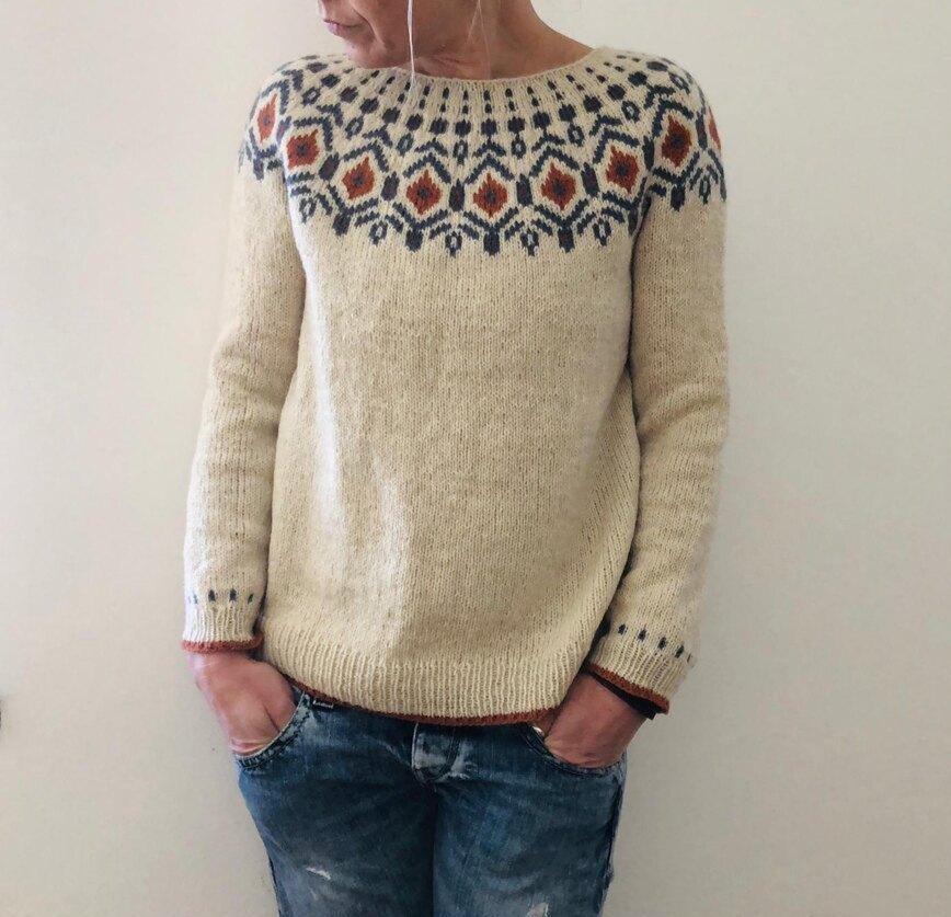 Laura | Geometrischer Grobstrick pullover