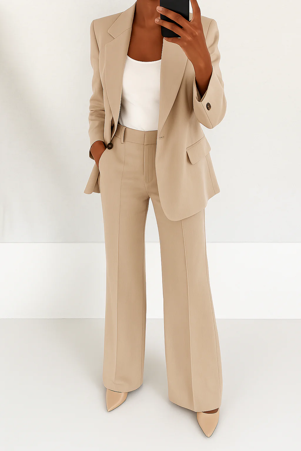 Laura – Moderner klassischer Damen Blazer mit passender Stoffhose - Image 2