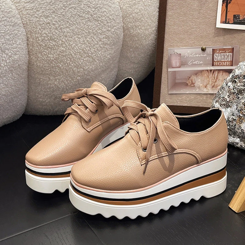 Laura – Modischer Plateau Damen Schnürschuh