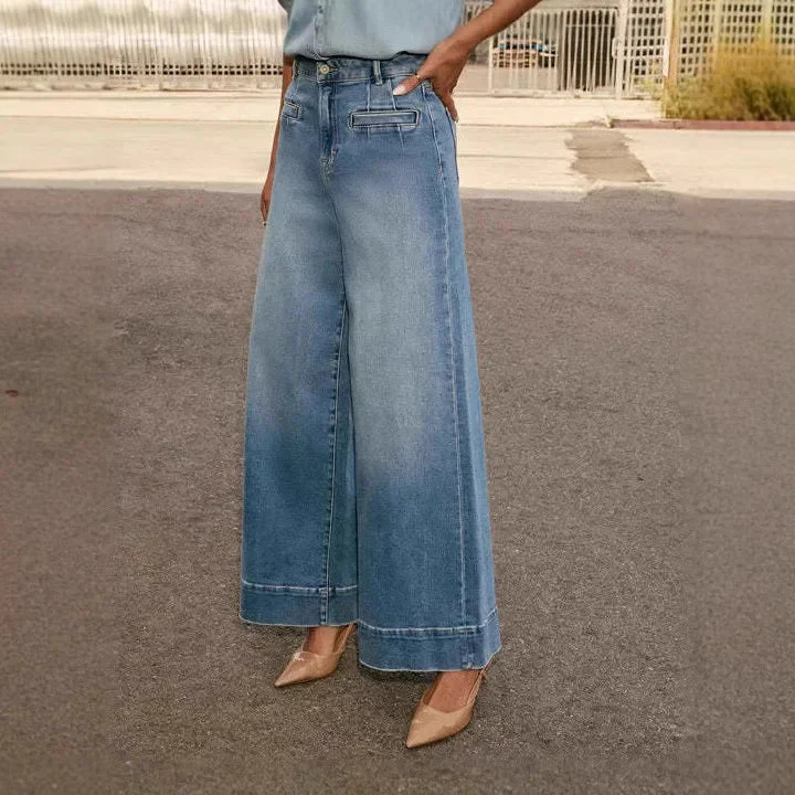 Layla | Retro Royal Mom Jeans mit weitem Bein - Image 2