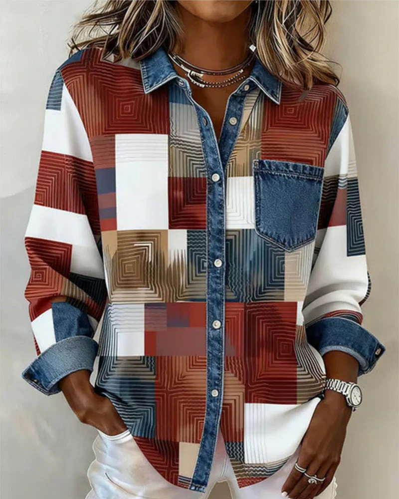 Lea | Damen Shirt modern farbig mit modischem Kragen - Image 12