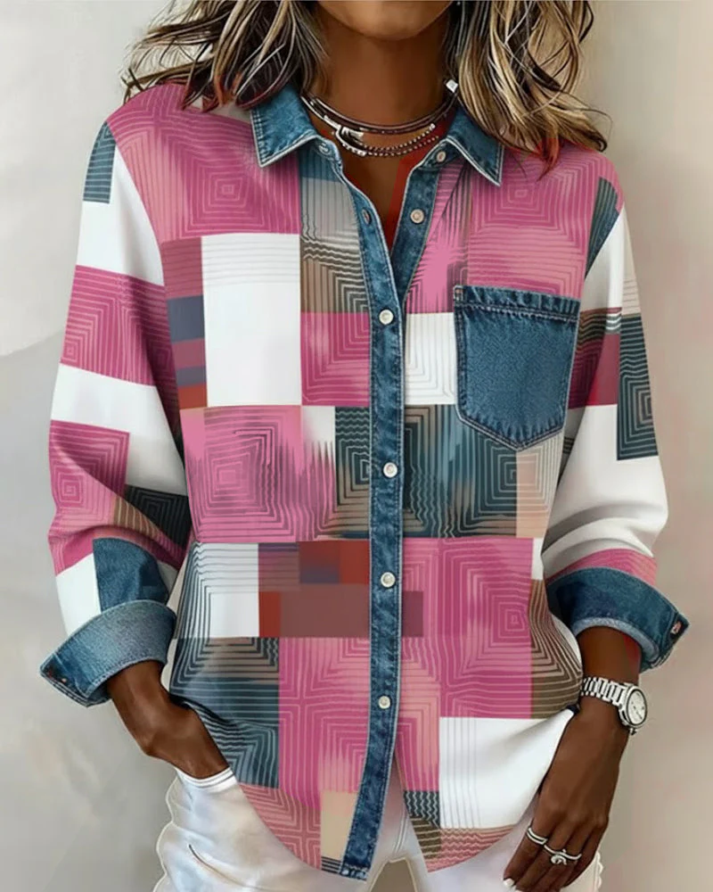Lea | Damen Shirt modern farbig mit modischem Kragen - Image 15
