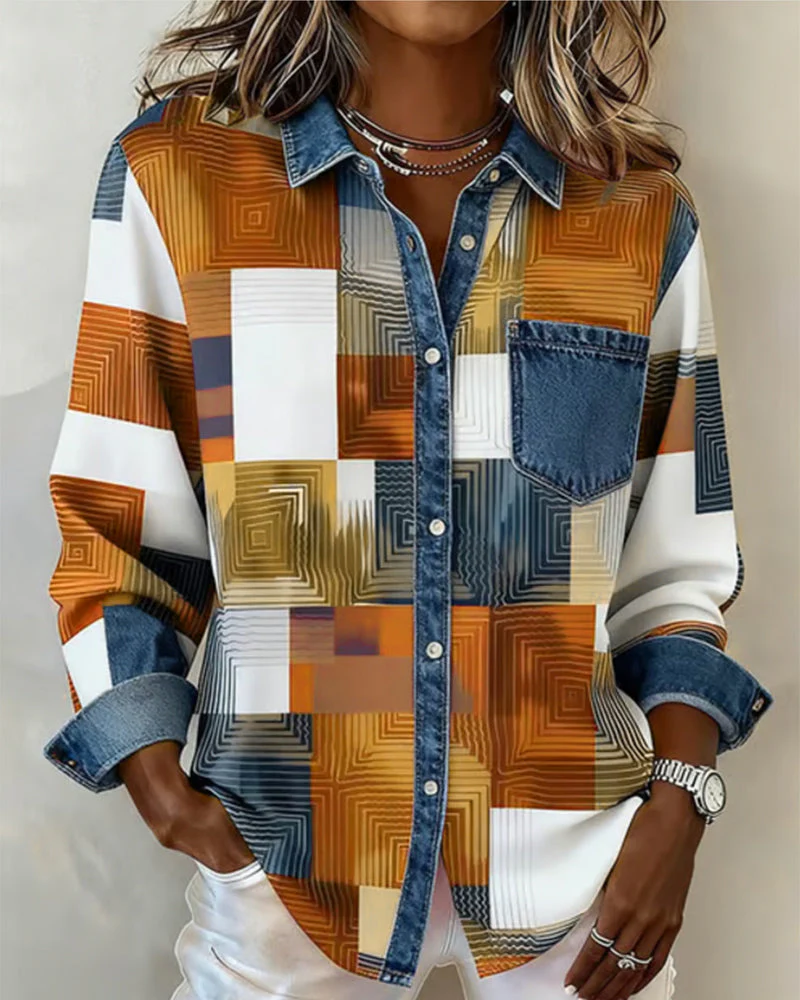 Lea | Damen Shirt modern farbig mit modischem Kragen - Image 9