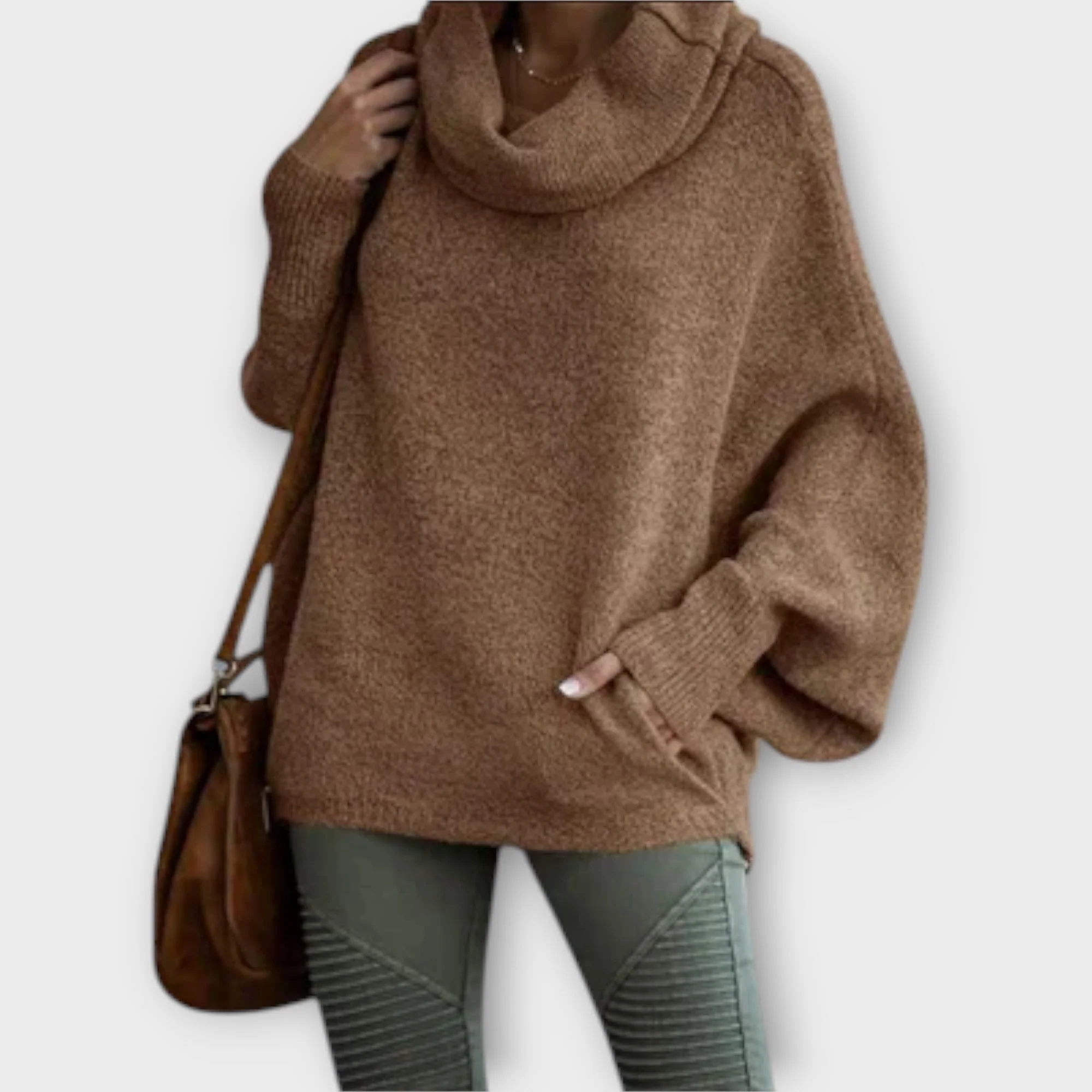 Lea | Eleganter Strickpullover für Damen in Schildpatt - Image 4