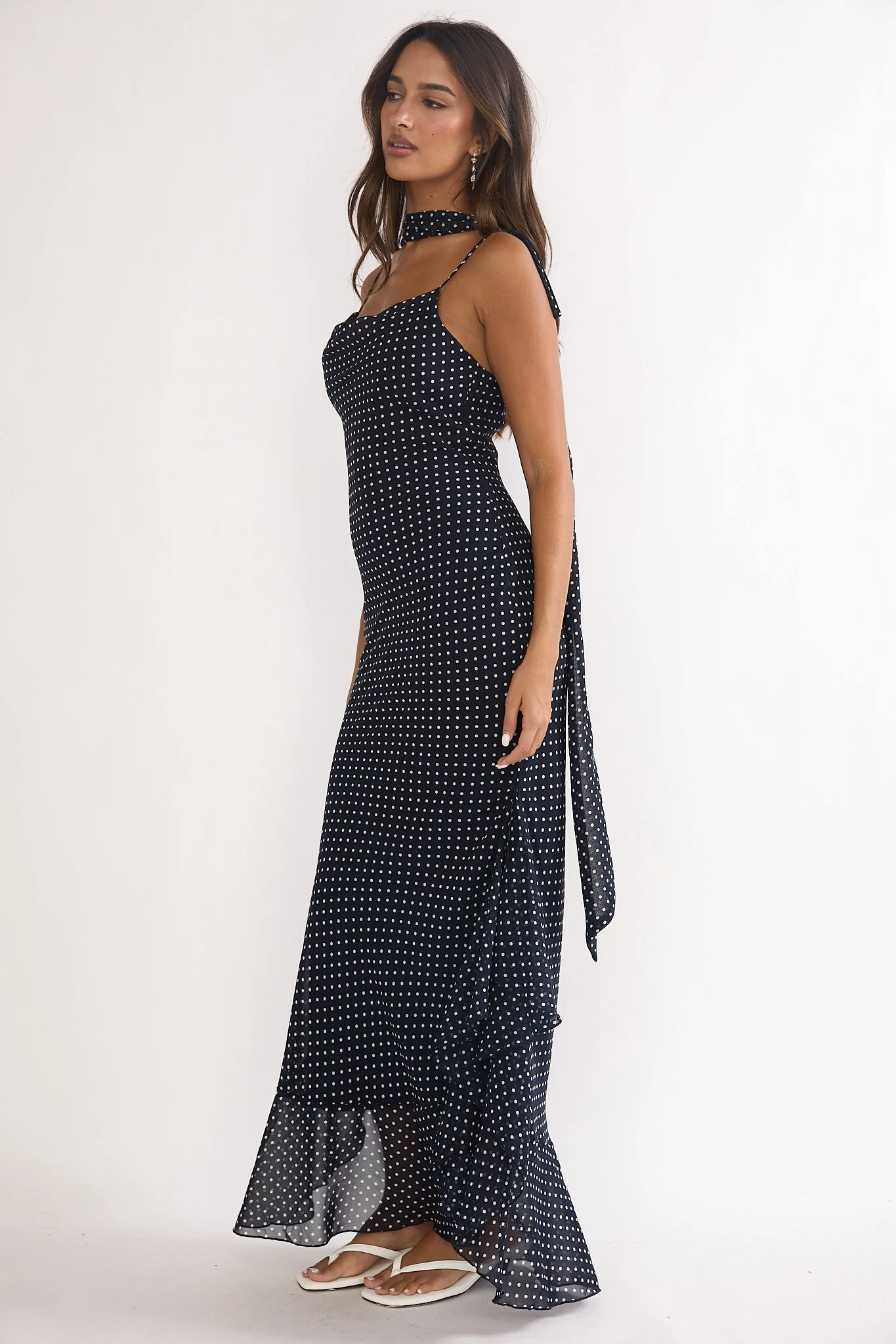 Lea | Maxikleid Damen navy stilvoll & modisch - Image 4