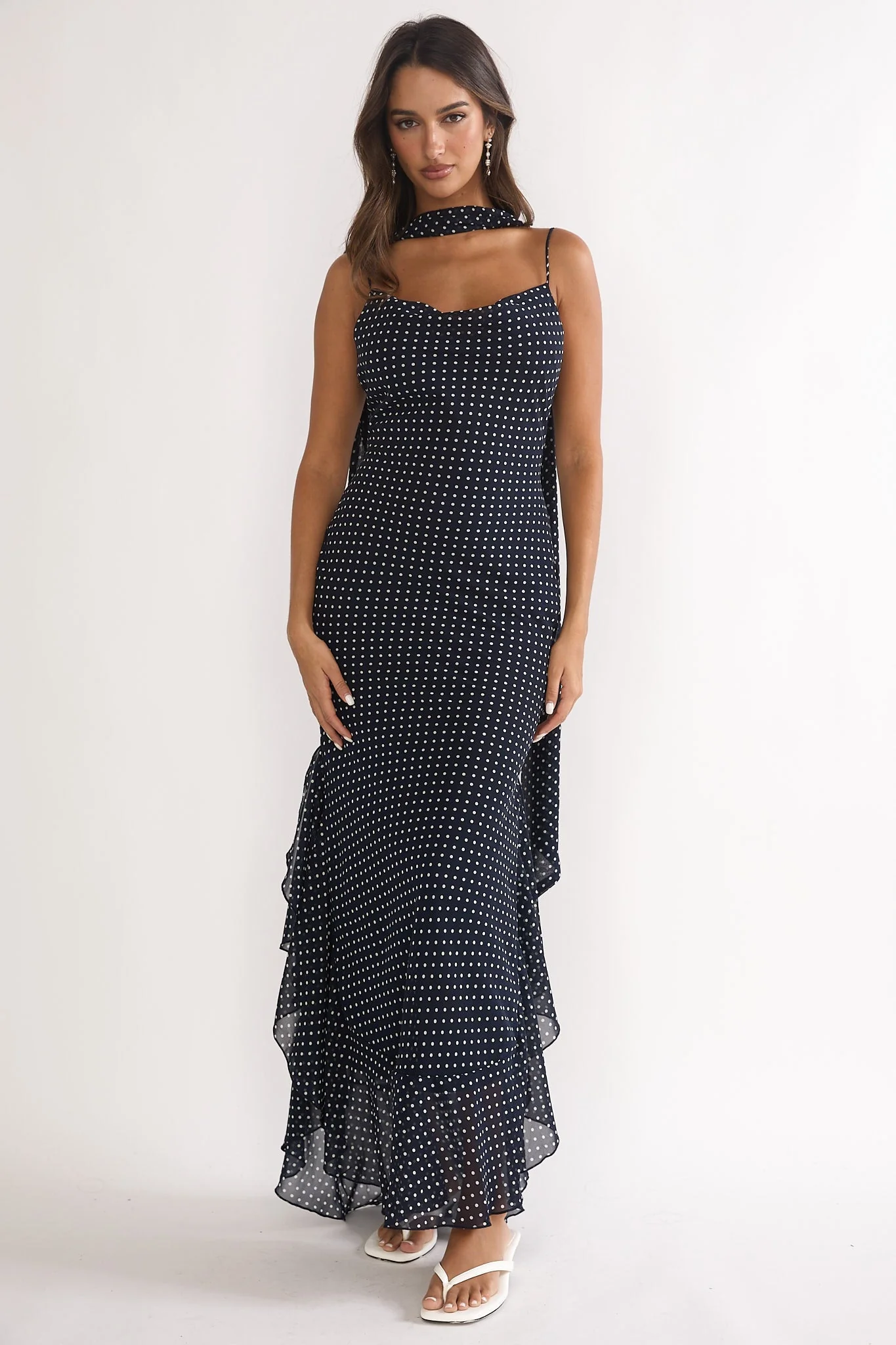 Lea | Maxikleid Damen navy stilvoll & modisch - Image 5